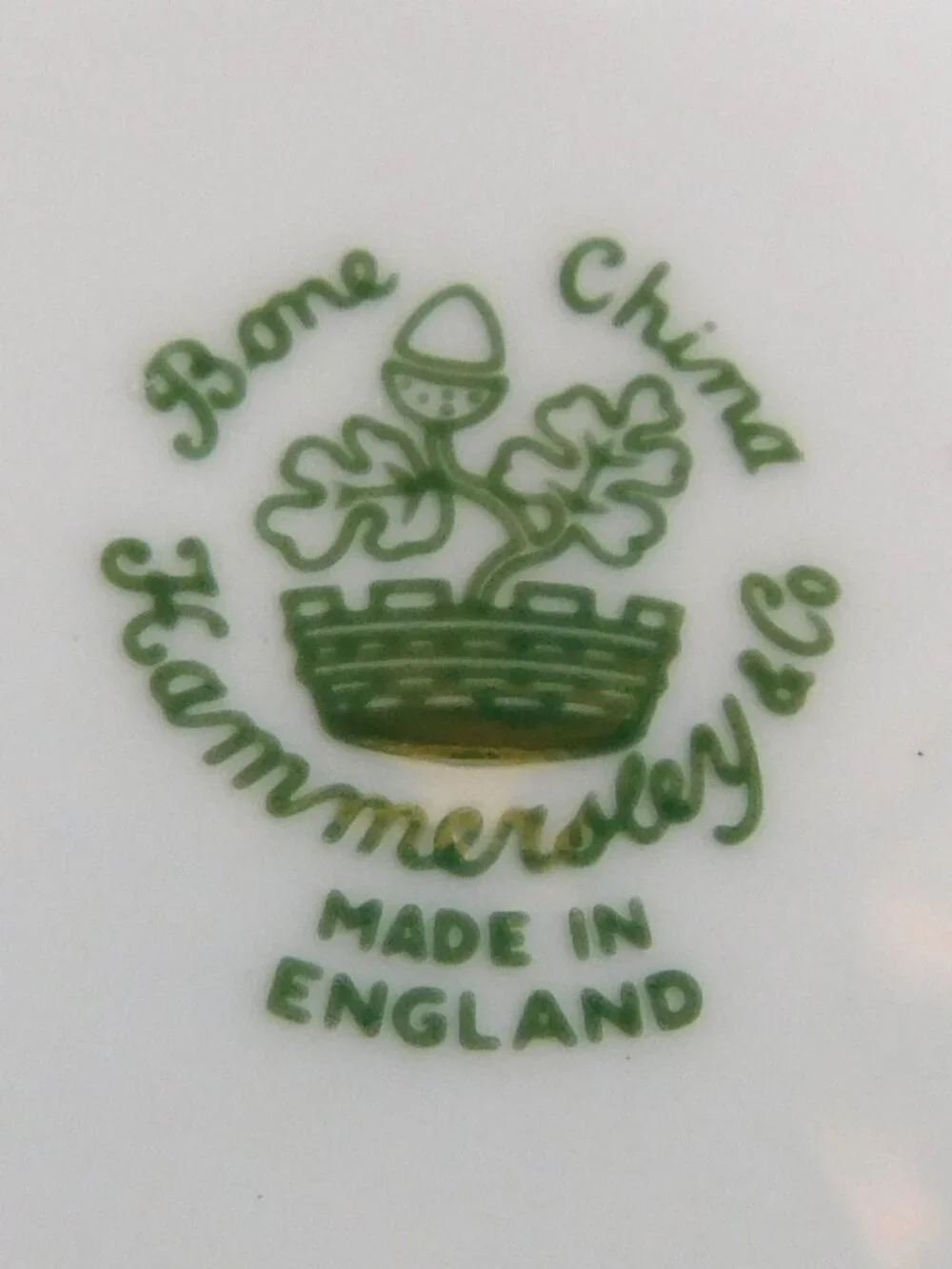 Hammersley Bone China Teacup Saucer and Luncheon Plate Set # 22229